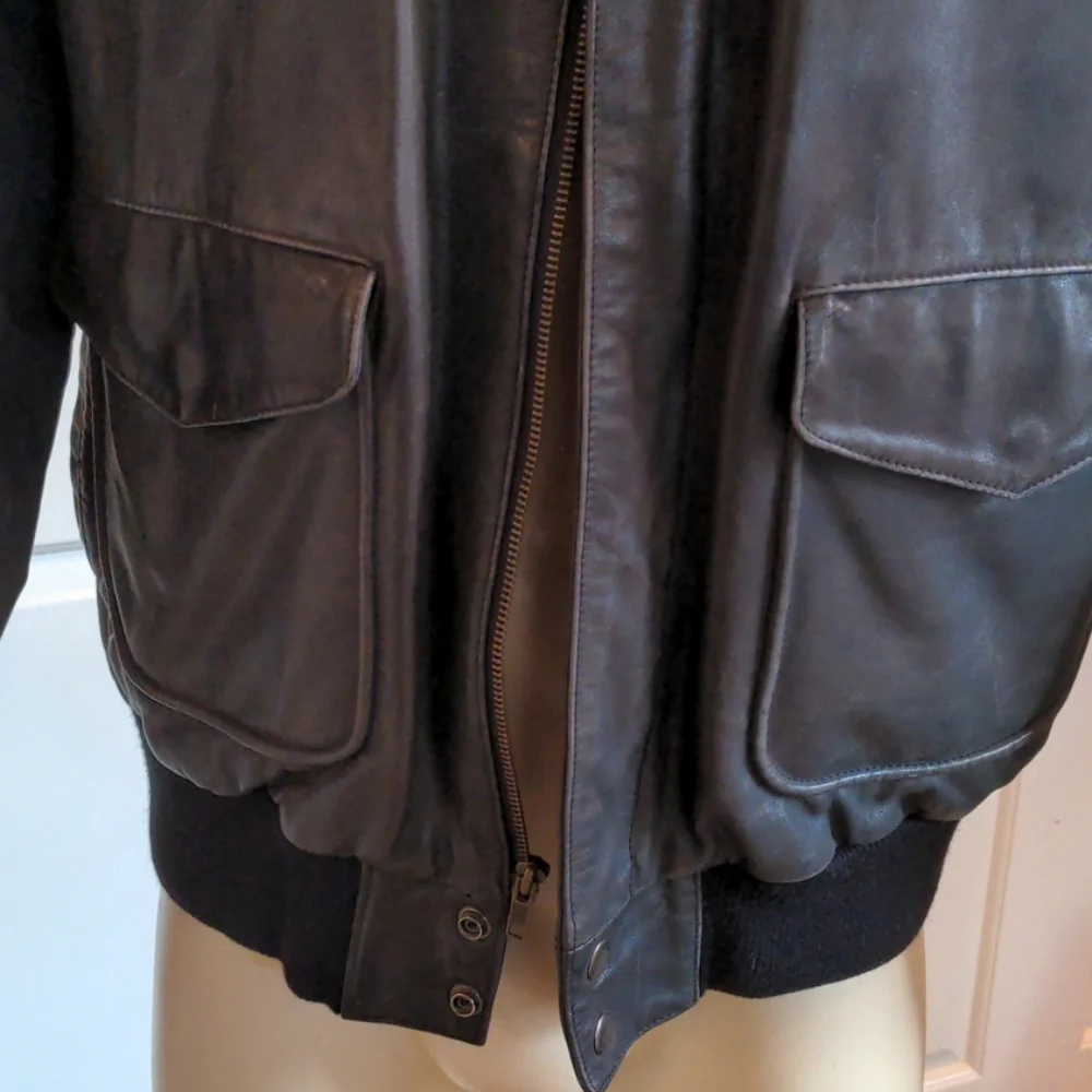 Mens Leather Coat - Large